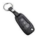 Capa de couro e silicone para chave de carro com fivela para Ford