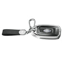 Aluminum Alloy TPU Silver Car Key Cover with Buckle for Ford