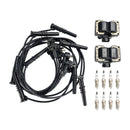 2000-2001 Laforza Laforza V8 5.0L 2 Paquete de bobinas de encendido 8 bujías y kit de cableado FD487 SP432