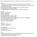 2016-2017 Mazda CX-5 Freno de estacionamiento Motor Ajustador Drive Izquierda o Derecha