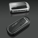 Aluminum Alloy TPU Finish Silver Car Key Case Cover with Buckle for Mazda CX-4 CX-5