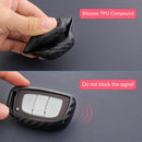 Capa de couro e silicone para chave de carro com fivela para Hyundai