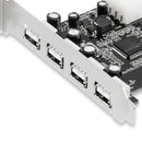 HUB 2.0 PCIE to USB 2.0 expansion card Moschip adapter card 4PIN power supply