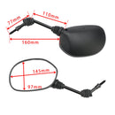Sada zrcátek - levé a pravé 8 mm pro Piaggio TPH NRG MC3 Typhoon NTT SKR Zip 50cc