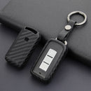 Capa de couro e silicone para chave de carro com fivela para Mitsubishi