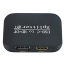 Typ-C zu HDMI+DP 1x2Laptop Splitter MST Zwei-Bildschirm-Display Ein Eingang Zwei Ausgänge