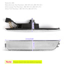 Et par hvide forkofanger sideblink til 2001-2005 Volkswagen Passat B5.5
