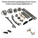 Toyota Sienna 3.5L 2007-2016 Zestaw łańcucha rozrządu Koło zębate wałka rozrządu 13050-31140 13080-31010 13562-0P010