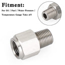 1/8" NPT hann til M10x1.0 hunn rustfritt stål oljetrykkmåleradapter