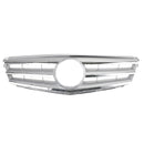 Grade do para-choque dianteiro adequada para Mercedes-Benz Classe C W204 com emblema LED C300/C350 2008–2014 Cromado genérico