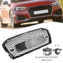 Audi A4 S4 B9 2017-2019 RS4 stil sekskantet grill, passer til sort