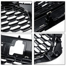 Parrilla de parachoques delantero de malla de panal estilo Audi A3 8V RS3 2017-2019, color negro