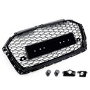 Parrilla de parachoques delantero de malla de panal estilo Audi A3 8V RS3 2017-2019, color negro