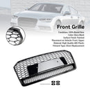 2016-2018 Audi A7 C7 S7 RS7 Style Honeycomb främre stötfångargrill Svart