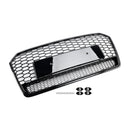 2016-2018 Audi A7 C7 S7 RS7 Style Honeycomb främre stötfångargrill Svart