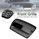 Sort front honeycomb-grilldæksel til Audi A6 C6 2004-2008 pre-facelift