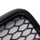 Sort front honeycomb-grilldæksel til Audi A6 C6 2004-2008 pre-facelift