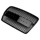Sort front honeycomb-grilldæksel til Audi A6 C6 2004-2008 pre-facelift