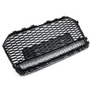 2016-2018 Audi A6 (C7) C7PA Facelift RS6 estilo grade frontal em malha de favo de mel preta