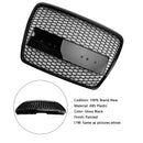 2008-2011 Audi A6 C6 Facelift Black Front Grille Honeycomb Grille Bumper