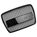 2008-2011 Audi A6 C6 Facelift Black Front Grille Honeycomb Grille Bumper