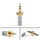 1x Mini 3.5mm Screw Locking Stereo Jack Plug Gold Plated 3.7mm For Sennheiser