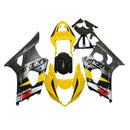 Carenagens amarelas para Suzuki GSXR 1000 2003-2004 &amp; GSXR preto genérico