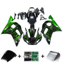 Carenagens pretas para Yamaha YZF-R6 1998-2002 &amp; Chama Verde R6 Genérico