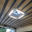 LED-valolla 14" Asuntoauton kattotuuletus, manuaalinen, matkailuauton tuuletin, 12 V:n kattoikkuna