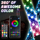 Traktor UTE Transporter Camper veirulle bulldoserkran 2x 3ft RGB LED Whip Lights Antenne med flaggfjernkontroll