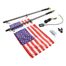 Traktor UTE Transporter Camper veirulle bulldoserkran 2x 3ft RGB LED Whip Lights Antenne med flaggfjernkontroll