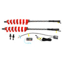 Traktor UTE Transporter Camper veirulle bulldoserkran 2x 3ft RGB LED Whip Lights Antenne med flaggfjernkontroll