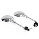 Juego de espejos M8 largos cromados para Vespa Primavera 50/125/150 Elettrica scooter CHR
