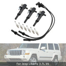 2011-2012 RAM 150 V6 3,7L 3x tændspole + 6x tændrør + 3x kabel UF640