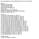 Hinten Links Scheinwerfer Level Sensor 8R0941309C Für Audi A6 C7 A7 Q5 8RB