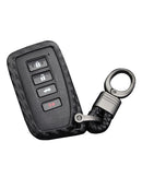 Capa de couro e silicone para chave de carro com fivela para Lexus