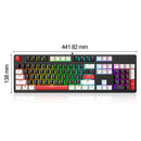 104-key wired mechanical gaming keyboard with linear switches, blue switches and RGB lighting