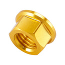 6er-Pack Aluminium-Flanschmuttern für hinteres Kettenrad M10x1,5 mm, Gold, für Motorrad