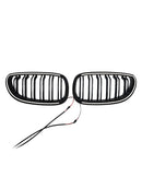 2004-2009 Für BMW 5er Touring E61 520d 525d 530d 535d 2 Stück Glänzend Schwarz Front Sport Nierengrill