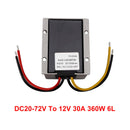 Vandtæt DC 20-72V til 12V 30A 360W step-down strømforsyning konverter regulator