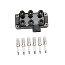 1990-1997 Ford Aerostar V6 4.0L sytytyspuola + 6 sytytystulppaa + 6 kaapelia FD480 DG452 90TF12029A