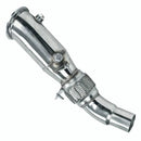 Abgas-Downpipe für BMW N20 328i 330i F30 L4 2.0L (2012-2014) aus Edelstahl.
