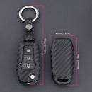 Capa de couro e silicone para chave de carro com fivela para Ford