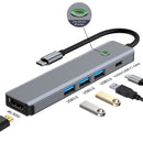 5 i 1 Type-C USB3.0 HDMI PD100W Interface Hub Adapter Dock for MacBook iPad Pro