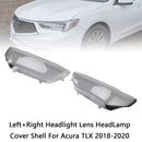2018-2020 Acura TLX Links + Rechts Scheinwerfer Objektiv Scheinwerfer Abdeckung Shell