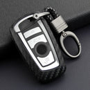 Capa para chave de carro em couro e silicone com fivela para BMW Square
