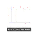 DC/DC spændingsomformer spændingsregulatormodul step down buck 48V til 13,8V 30A
