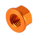 6er-Pack Aluminium-Flanschmuttern für hinteres Kettenrad M10x1,5 mm, orange, für Motorrad