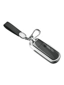 Aluminum Alloy TPU Finish Silver Car Key Case Cover with Buckle for Mazda CX-4 CX-5