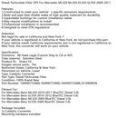 2010-2012 Mercedes-Benz GL350 BlueTEC Diesel 3.0L Filtro de partículas diesel DPF 164490753680 164490753660